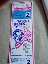 1980 World Series Philadelphia Phillies Official Program & Ticket Stub