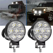 2PCS 2.5" Round 12V LED Work Light Bar Flood Pods Driving Off-Road Tractor 4WD
