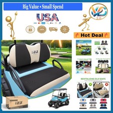 Universal Golf Cart Seat Covers for Yamaha G29 Club Car Precedent Black Beige