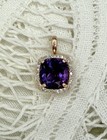 10k Amethyst & Diamond Pendant - GSK — photo 3