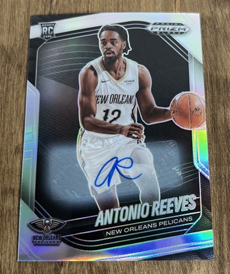#ad 2024 25 Panini Prizm Black Antonio Reeves Auto Silver Prizms RC Pelicans $4.99