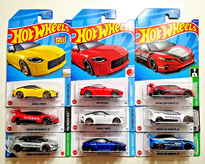 Hot Wheels Nissan Lot 9 Nissan Leaf Nismo RC _02, 2023 Nissan Z, Nissan Z Proto