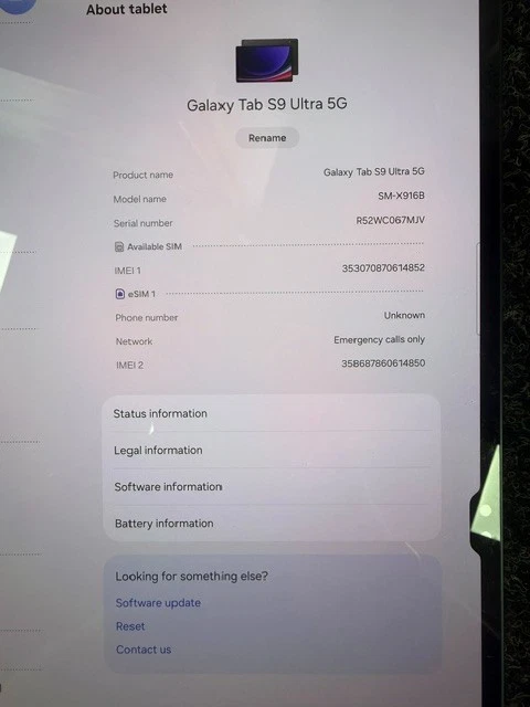 Samsung Galaxy Tab S9 Ultra · 256GB · Cellular, photo 1 of 5