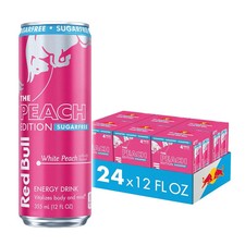 Red Bull Sugar Free White Peach Edition Energy Drink 4 or 24 Pack 8.4 oz 12 oz
