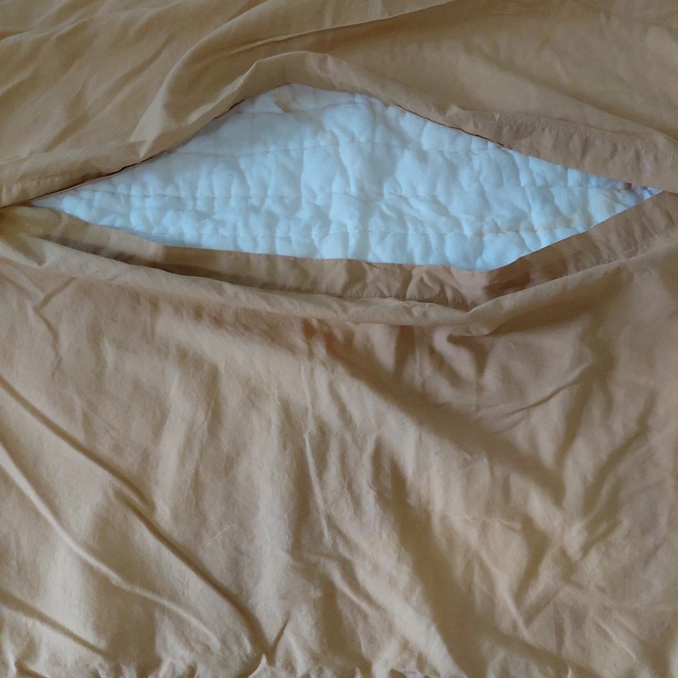 2 Colchas Pottery Barn Juliette Toile EURO Sham Pickstitch COLHEITA OURO Seda RARA - Imagem 4 de 4