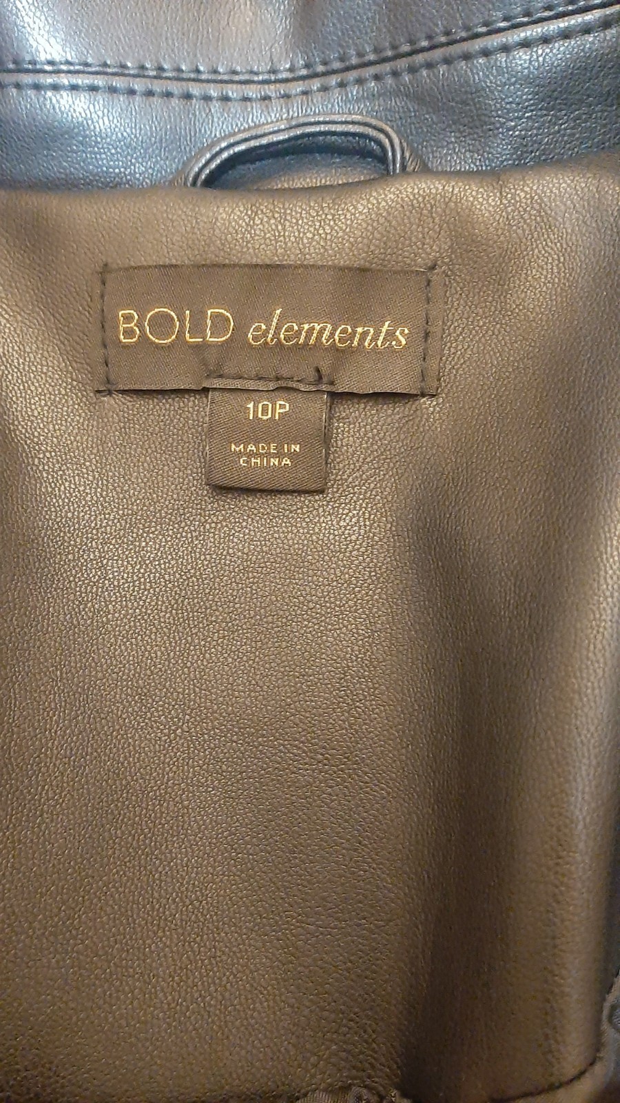 Bold Elements Double Breast Gold Buttons Faux Lea… - image 6