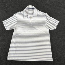 Nike Golf Fit Dry Polo Shirt XL White Stripes Active Performance Active Wear