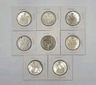 Lot of 8 Canada 1966 Silver 50 Cent Coins Half Dollars 80% Silver Canadian