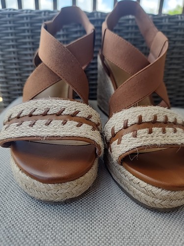 G.H. Bass & Co. Women's Rylee Wedge Sandals Red Women's Size 10 - Picture 11 of 18