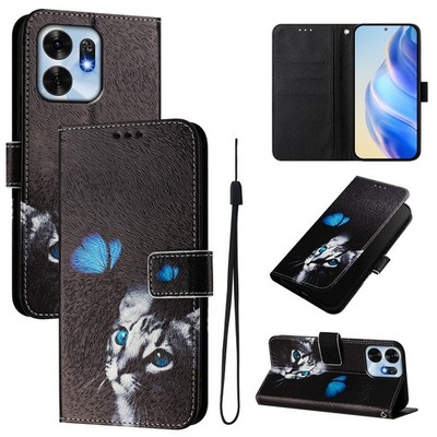 Cute Cat Card Wallet Case For iPhone Samsung Honor Bag Flip Stand Magnetic Cover