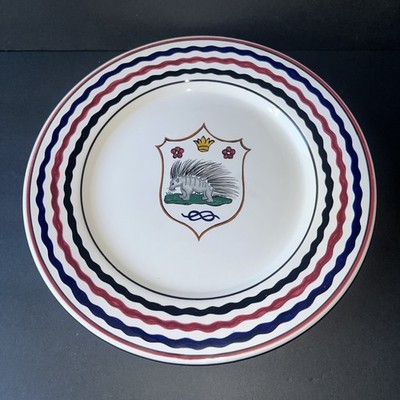 GRAZIA DERUTA Palio di Siena PORCUPINE Strice Ceramic Plate SIGNED 11.5''