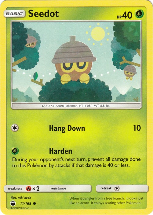 x4 Seedot - 11/168 - Common Pokemon SM7 Celestial Storm M/NM