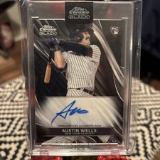 2024 Topps Chrome Black - Autographs Austin Wells #CBA-AW (AU, RC)