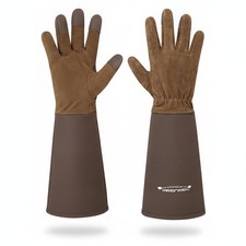 Gardening Gloves Thorn Proof Leather Long Gauntlet for Rose Pruning Women Men