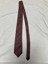 Bruno Piattelli Silk Tie Red Blue Paisley Made In USA