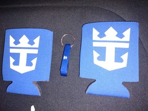 2 Royal Caribbean Koozies and 1 Bottle Opener
