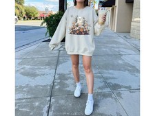 Halloween Retro Floral Ghost Sweatshirt