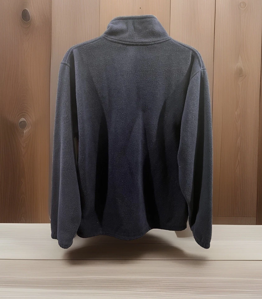 Chaqueta polar Toyota Tsusho cremallera completa MEDIANA por Harriton cintura ceñida azul oscuro Foto 2 de 4