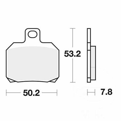 TRW Bremsbeläge Standard MCB700RQ passend für MALAGUTI DRAKON 50 2007-2008