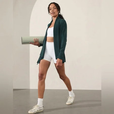 Athleta Green Pranayama Restore Rib Wrap Medium NEW