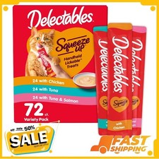 Hartz Delectables Squeeze Up Interactive Lickable Wet Cat Treat 0.5oz 72 Count