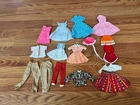 Large Vintage Barbie Doll Clothing Dress Pants Shoes Hanger Lot