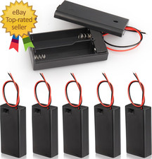 6PCS 2 X 1.5V AA Battery Holder Enclosures with Wire Leads and On/Off Switch 6 