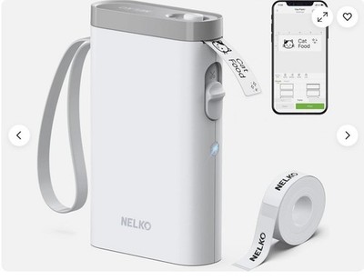 Nelko Etikettiergerät Maschine mit Band, P21 Tragbarer Bluetooth Etikettendrucker, Drahtlos