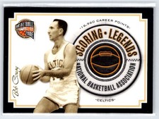 2010 Panini Hall of Fame #14 Bob Cousy Scoring Legends Black Border #/199