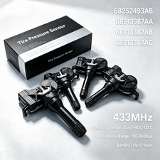 Set Of 4 For 68313387ab Tpms Tire Air Pressure Monitor Sensors 68313387ac New