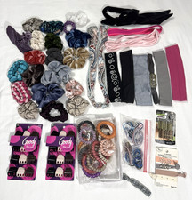 Hair Accessories Lot Scrunchies Claw Clips Headbands Ponytail Holders Bobby Pins