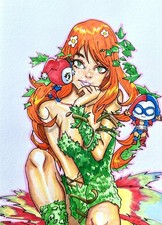 Poison Ivy,fan art,drawing,markers,comics,painting,anime,Batman