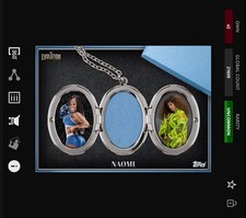 DIGITAL Topps WWE Slam 25 - EVOLUTION THEN & NOW MAT RELIC Blue - NAOMI