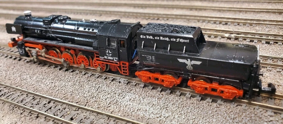 Wehrmacht CUSTOM PAINT & DECALS  DB N-SCALE 52 2-10-0  EP:IV WWII - Image 3 of 4