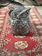 Vintage Reed & Barton Silver Plate OWL Music Box