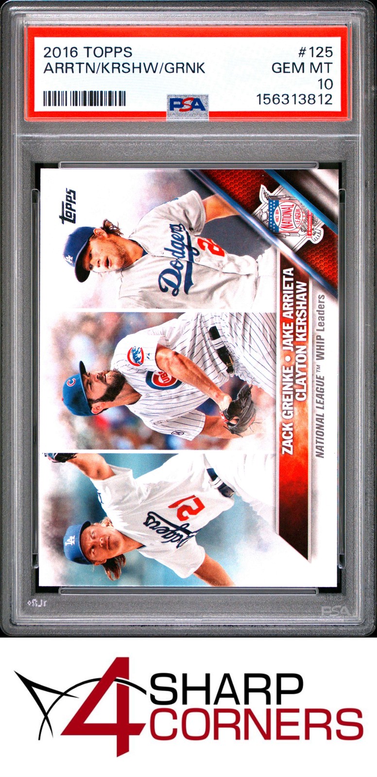 2016 TOPPS #125 ZACK GREINKE-CLAYTON KERSHAW PSA 10