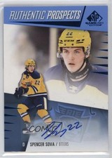 2023-24 Upper Deck SP Game Used CHL Edition Blue Spencer Sova #50 Auto 05ql
