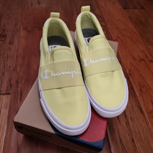 Champion Rally Zapatillas Deportivas Sin Cordones Amarillo Neón Informales Streetwear Para Mujer Talla 7.5 - Imagen 3 de 16