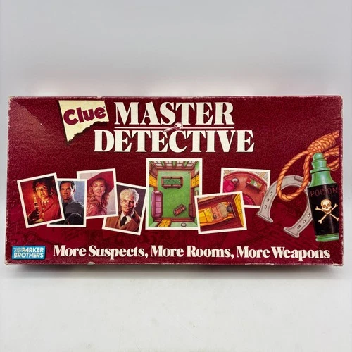 VINTAGE Clue Master Detective COMPLETE Parker Brothers 1988 Classic Detective