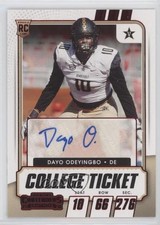 2021 Contenders Draft Picks College Game Ticket Red Dayo Odeyingbo Auto 03rx