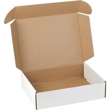 White Corrugated Cardboard Shipping Boxes 12x9x3 Literature Mailers Set of 1