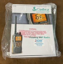 Cobra Marine Flating VHF Radio HH350 6 Watt NOAA Weather Alert Charging Dock New