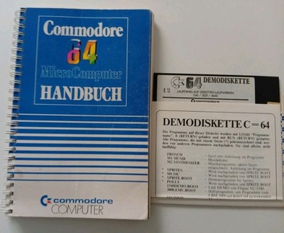 Commodore 64 Computer Bedienungshandbuch ink Diskette - C64 Handbuch - Commodore
