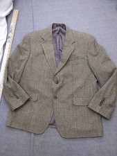 Statements Blazer Mens 44S Brown 100% Silk Tw...