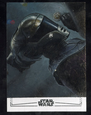 2025 Topps Chrome Star Wars Black Foil Sketch 1/1 Zorii Bliss by