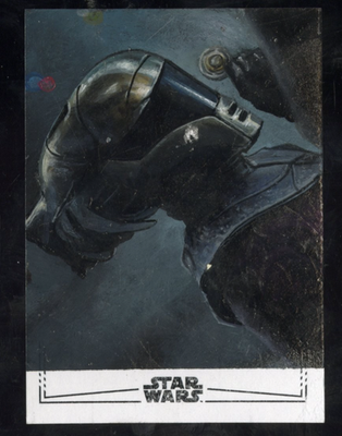 2025 Topps Chrome Star Wars Black Foil Sketch 1/1 Zorii Bliss by