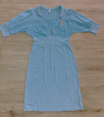 stylisches Kleid, Gr. S, Blutsgeschwister, blau türkis, Stretch, knitterfrei