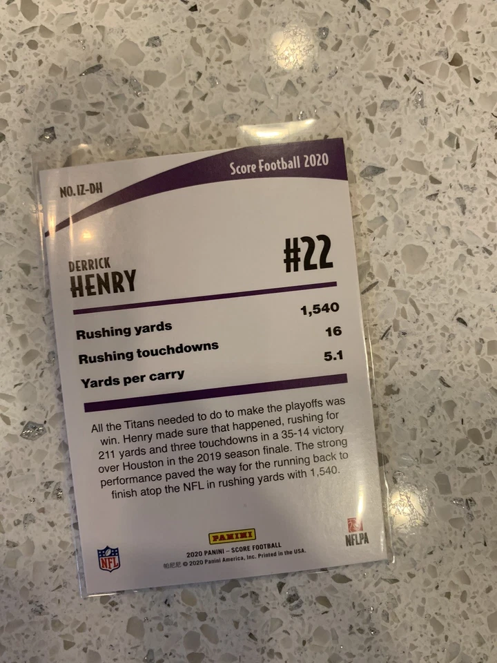 2020 Score In The Zone #IZ-DH Derrick Henry - Image 2 of 2
