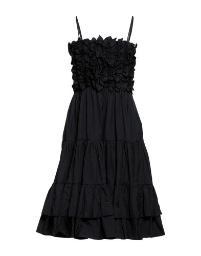 RRP€595 MSGM Jacquard Tiered Dress IT40 US4 UK8 S Black Ruffles Made in Italy - Picture 3 of 6