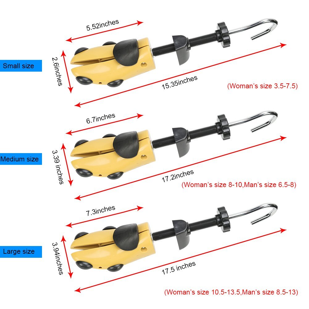 Shoe Stretcher with Shoe Horn and Carrying Bag Stretch Width and Length Pair ...